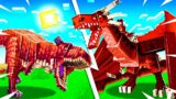 DINOSAURS vs DRAGONS in MINECRAFT! (overpowered)