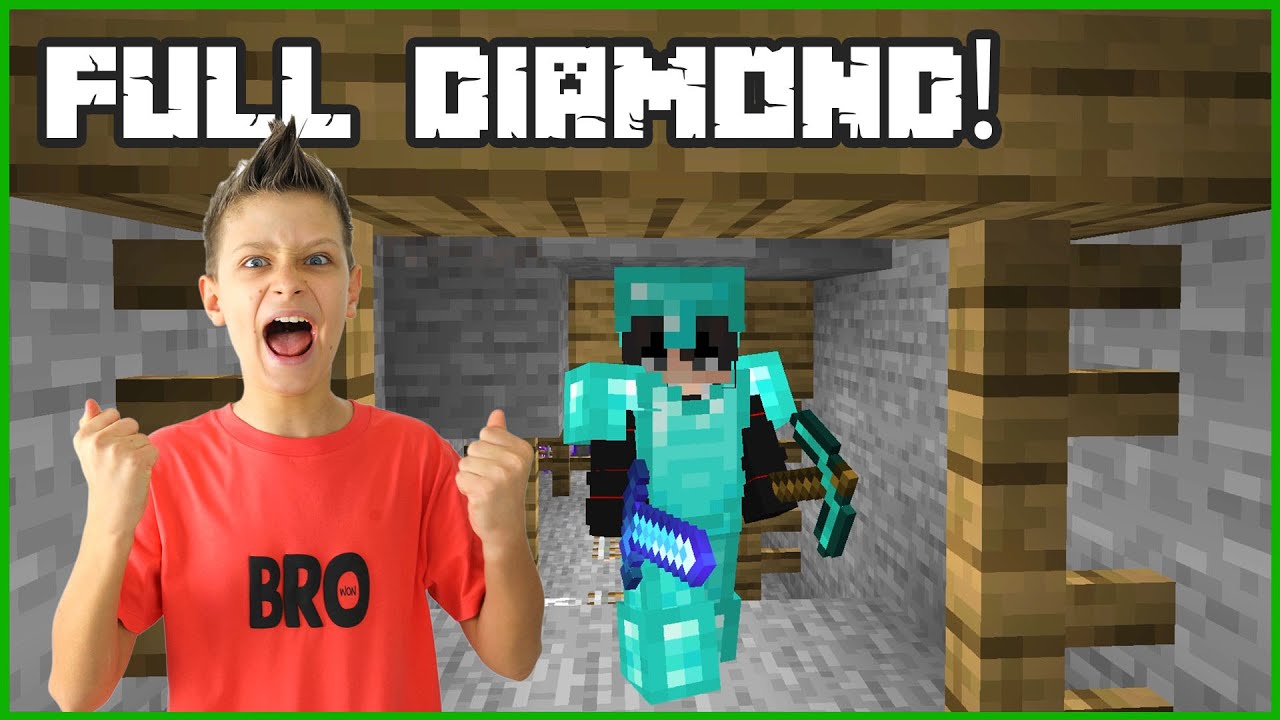 Getting Full Diamond Armour And Tools In Minecraft Hardcore Minecraft Videos - gamer girl roblox hide and seek extreme with ronald