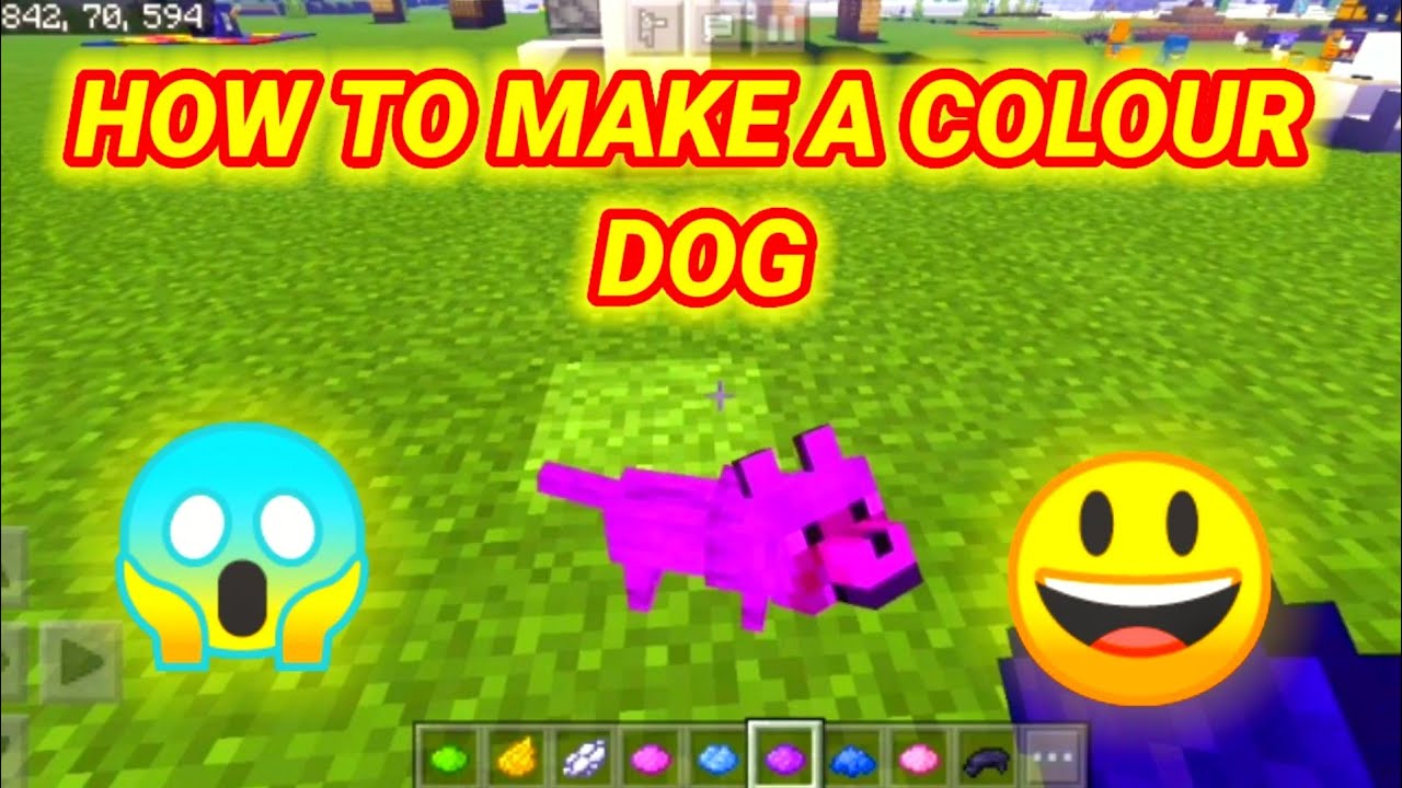 HOW TO MAKE A RAINBOW DOG IN MINECRAFT short shorts youtubeshort