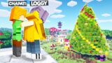 I BUILT THE BIGGEST CHRISTMAS TREE TO MAKE LOGGY HAPPY | MINECRAFT