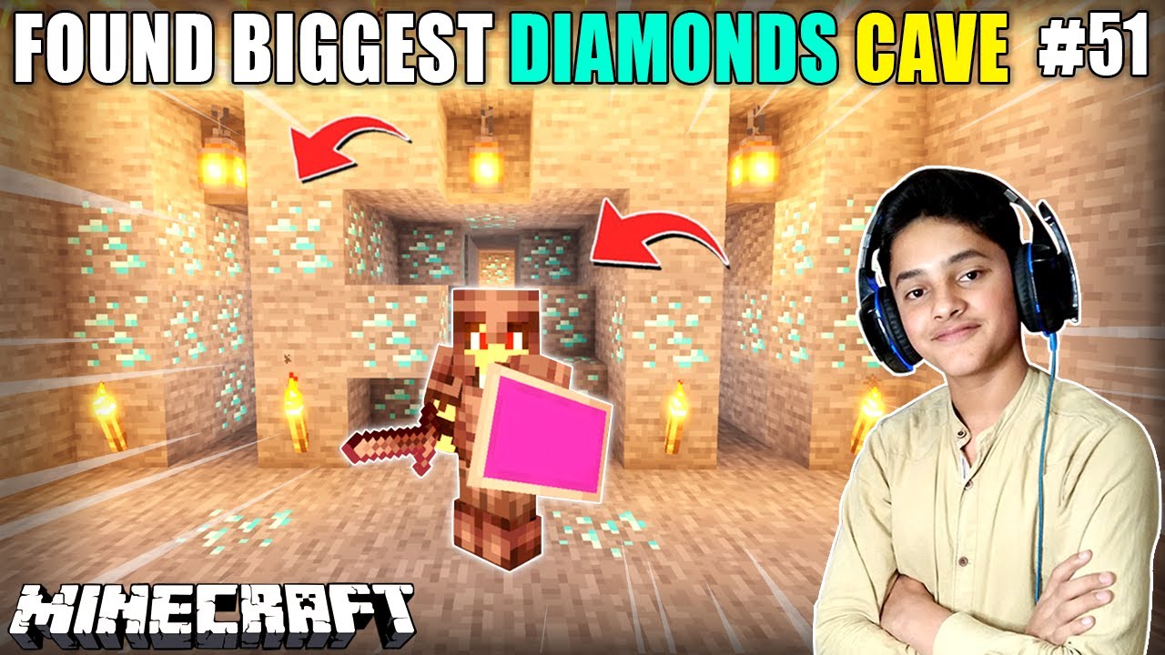 I FOUND BIGGEST DIAMONDS CAVE | MINECRAFT SURVIVAL GAMEPLAY#51 | HS ...