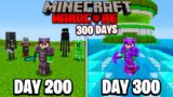 I Survived 300 Days in HARDCORE Minecraft…