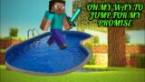 JUMPING INTO SWINGPULL FROM HIGHT TOWER | MINECRAFT | #shorts