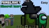 MINECRAFT ART AMONG US  TUTORIAL HOW TO MAKE NEW