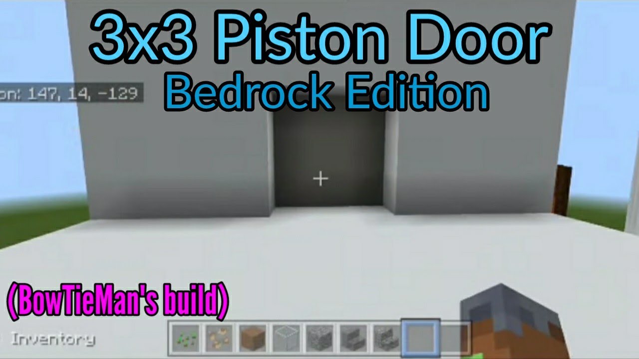 How To Make A 3x3 Piston Door Bedrock Edition - Design Talk