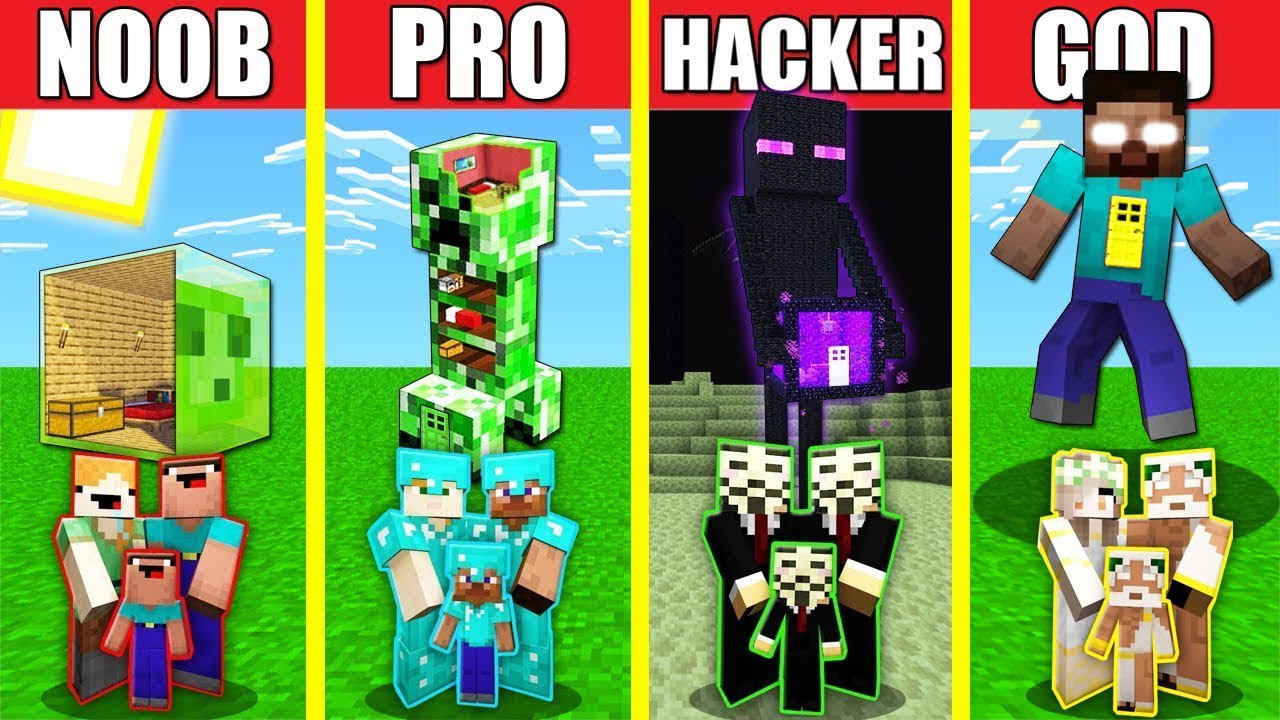 Minecraft Battle: MONSTER SCHOOL BUILD CHALLENGE - NOOB vs PRO vs ...