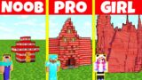 Minecraft Battle: NOOB vs PRO vs GIRL: TNT HOUSE BUILD CHALLENGE / Animation
