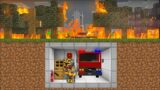 Minecraft EXTREME DISASTERS FIRE BUNKER MOD / BUILD A SECRET BUNKER !! Minecraft Mods