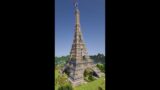 Minecraft Eiffel Tower Timelapse #Shorts