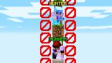 Minecraft Manhunt but the world is only 1 Block wide..
