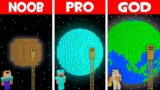 Minecraft NOOB vs PRO vs GOD: NOOB FOUND LADDER TO THE PLANET! SECRET PLANET HOUSE! (Animation)
