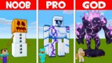 Minecraft NOOB vs PRO vs GOD: SECRET GOLEM EVOLUTION! NOOB FOUND RARE GOLEM! (Animation)