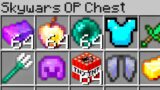Minecraft Skywars but every chest has overpowered loot…