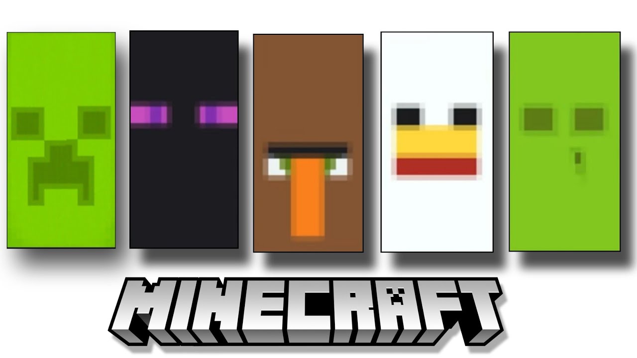 Minecraft Tutorial Creeper banner, Enderman banner, Villager banner