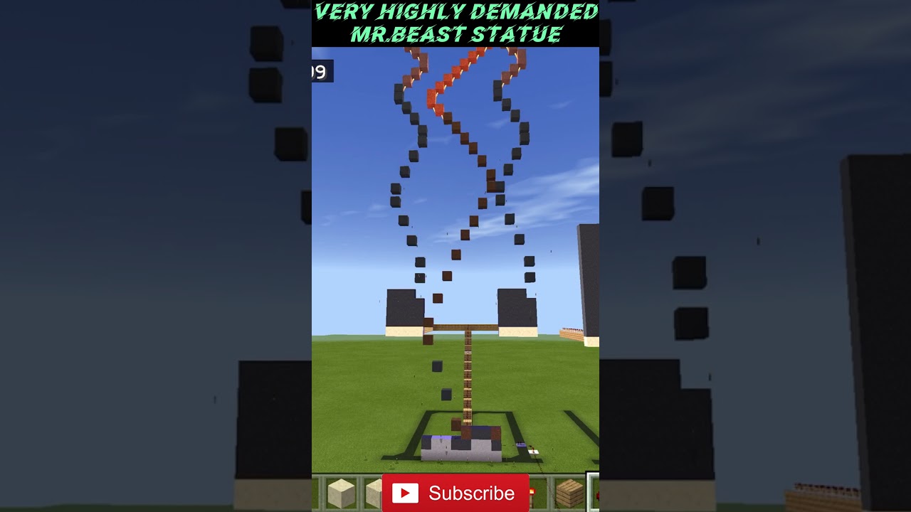 Mr. Beast Statue Minecraft | #Shorts - Minecraft videos
