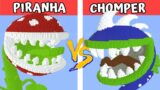 PIRANHA VS CHOMPER | MINECRAFT VS PVZ  VS SMASH