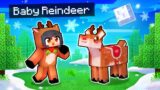 Playing Minecraft as a BABY Reindeer!