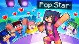 Playing as a SUPER POP STAR In Minecraft!