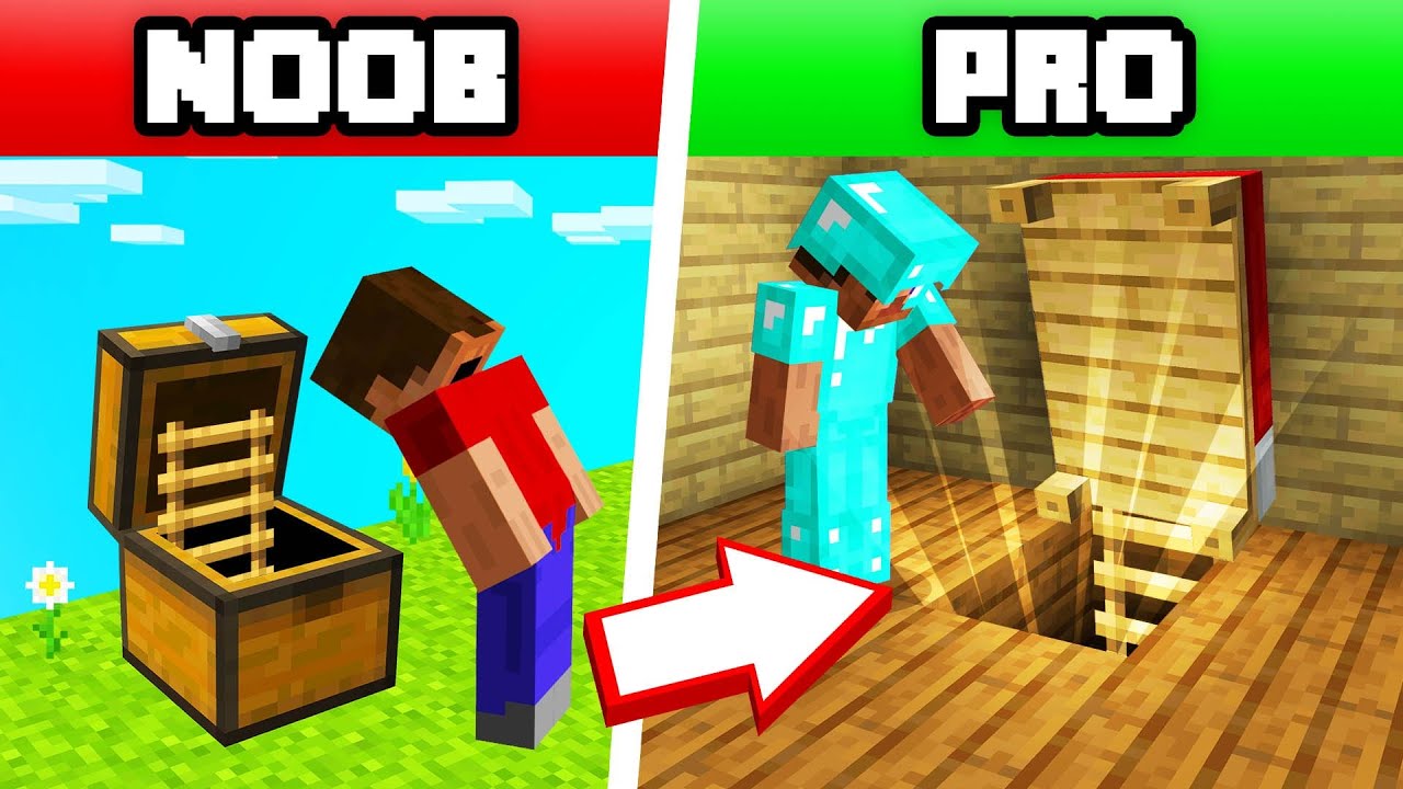 Secret Base Challenge In Minecraft Noob Vs Pro Minecraft Videos