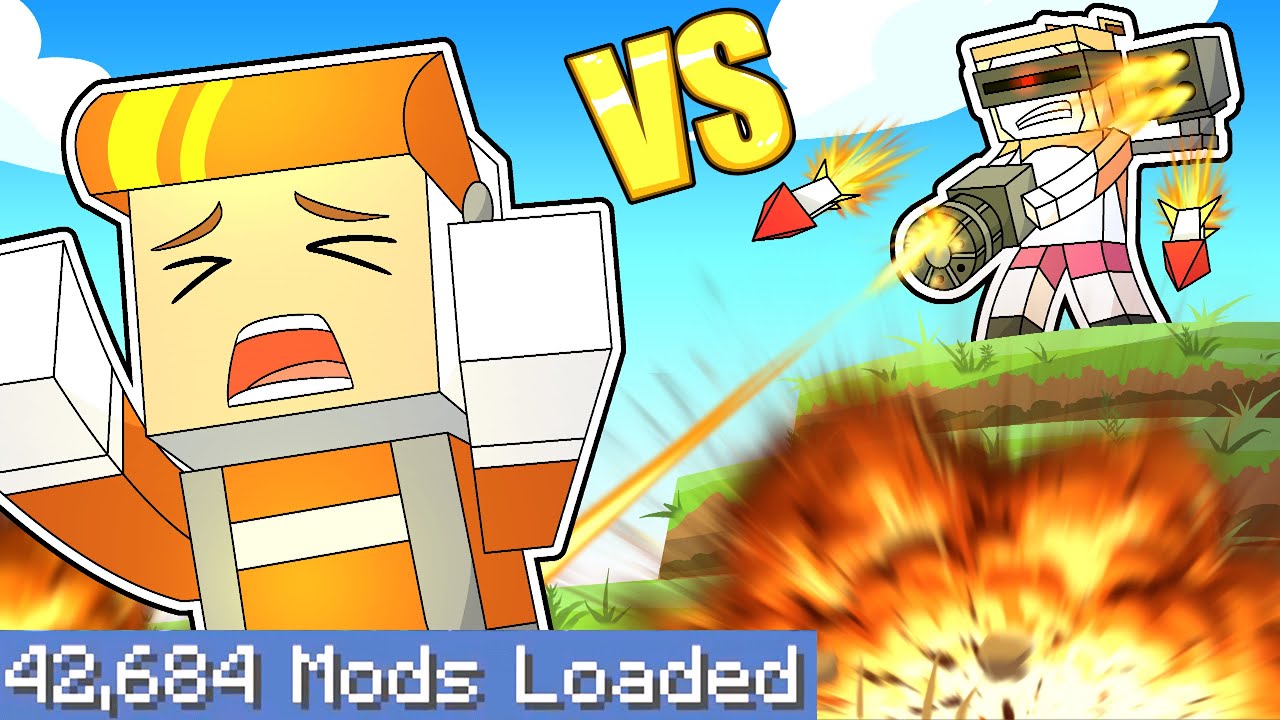 Speedrunner Vs Hunter On The Largest Modpack Minecraft Minecraft Videos