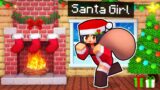 Saving Christmas as SANTA GIRL in Minecraft!