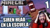 Siren Head destruye Minecraft | Siren Head en Escuela de Monstruos | Video Reaccion