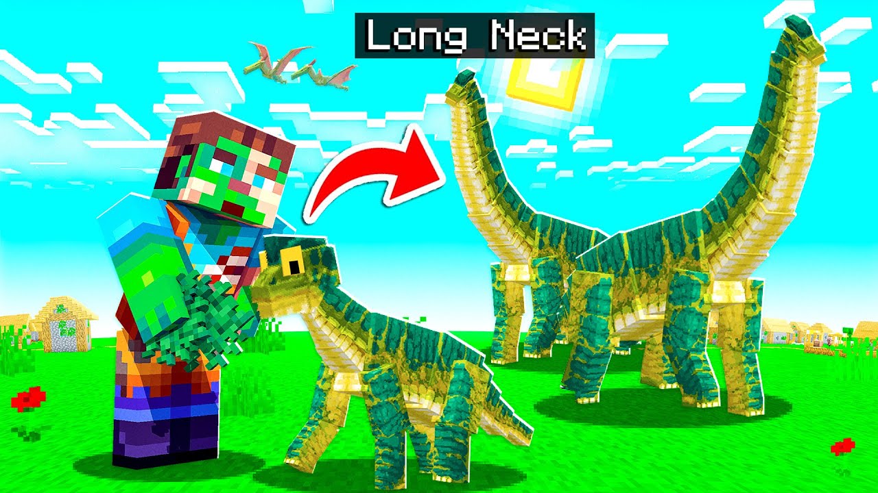 Taming The Biggest Dinosaur In Minecraft Minecraft Videos - how to morph into a dinosaur in roblox