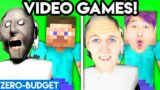 VIDEO GAMES WITH ZERO BUDGET! (Minecraft, Piggy, Granny, Among Us, FNAF, Hello Neighbor – LANKYBOX!)