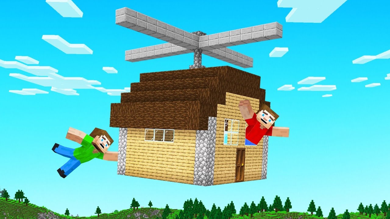 We CRAFTED Real FLYING HOUSES In MINECRAFT Minecraft Videos