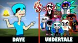 (me) Dave vs. Undertale Gang | Minecraft (I CRUSHED THEM ALL!)