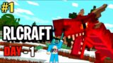#1 | First Day In Rl Craft With Oggy Jack | Minecraft | In Hindi | Rock Indian Gamer |