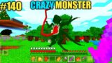 #140 | Minecraft | Crazy Monster On Oggy And Jack World | Minecraft Pe | In Hindi |Rock Indian Gamer