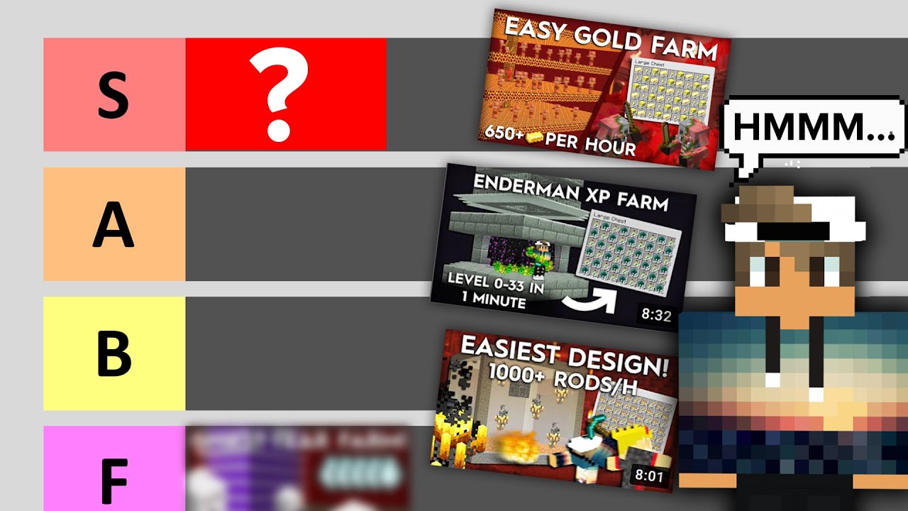 All Minecraft Farms Tier List What is the Best Farm? Minecraft videos