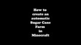 Automatic Sugar Cane Farm in Minecraft #Shorts