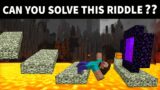 CAN YOU SOLVE THIS MINECRAFT RIDDLE ??? | Challenge #1