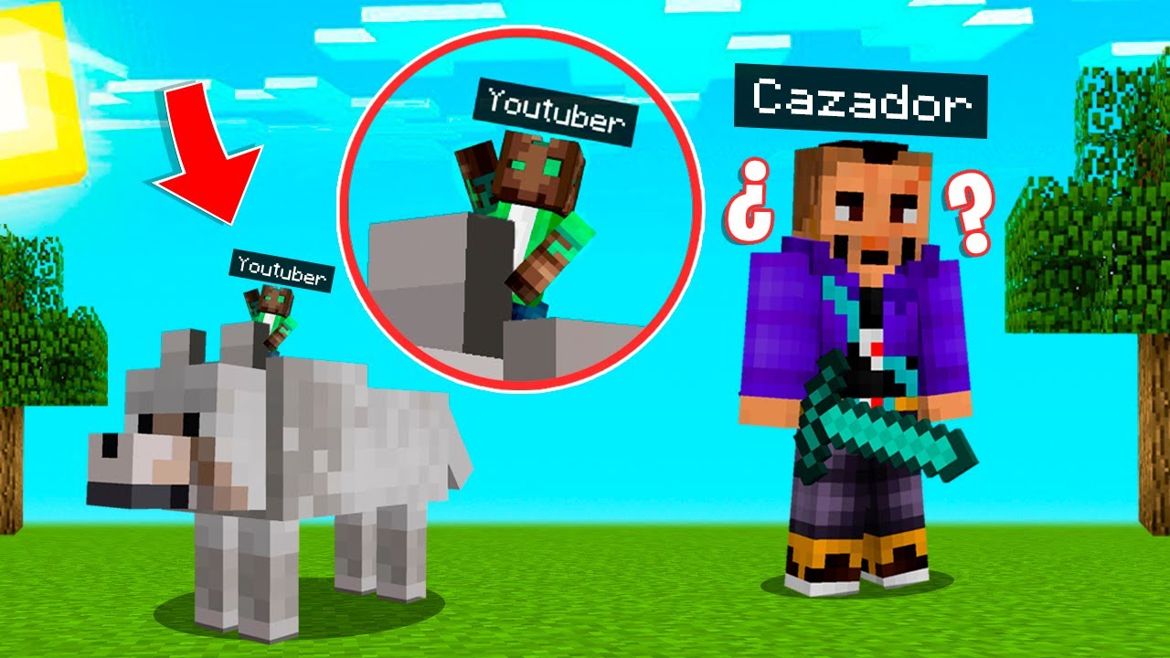 DESAFIO MINI YOUTUBER VS CAZADOR EN MINECRAFT! - Minecraft videos
