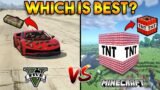 GTA 5 STICKY BOMB VS MINECRAFT TNT : WHICH IS BEST?
