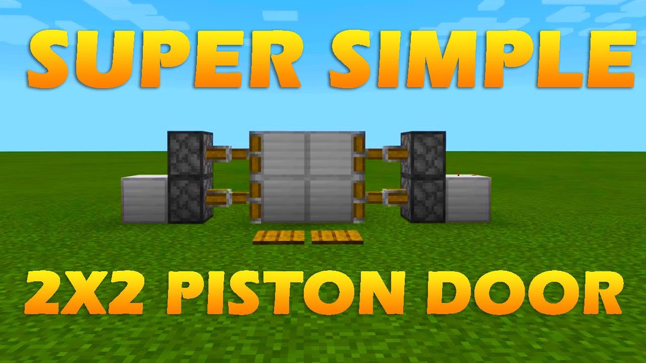 how-to-make-a-super-simple-2x2-piston-door-in-minecraft-minecraft-videos