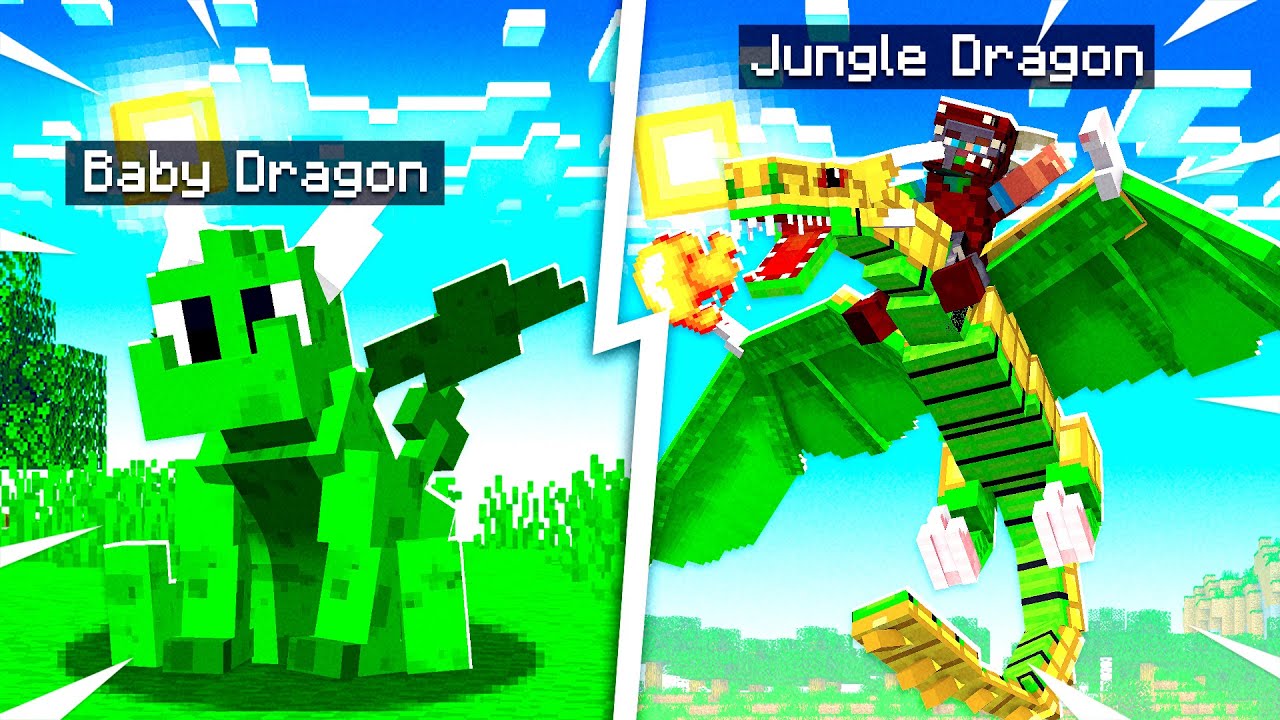 How to TAME a JUNGLE DRAGON in MINECRAFT! - Minecraft videos