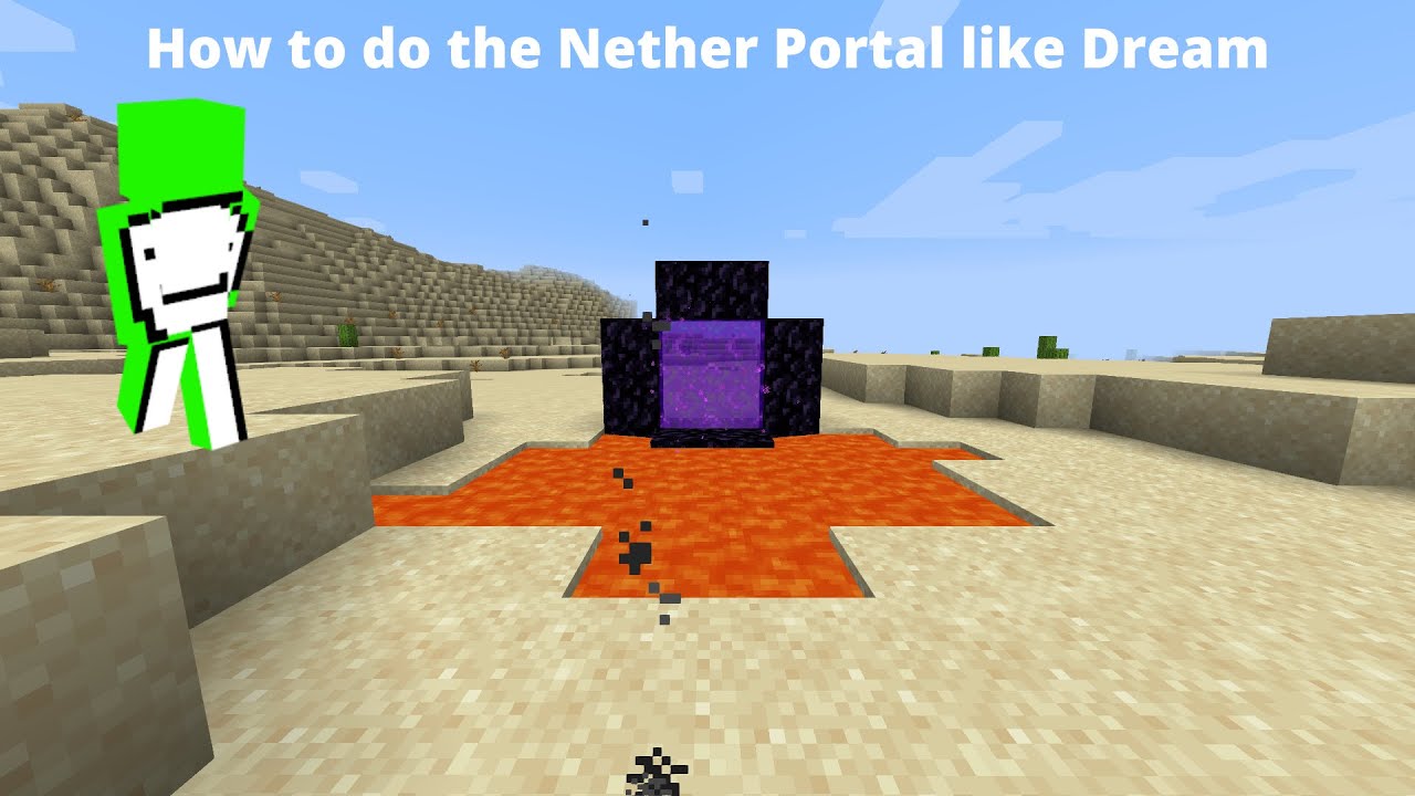 How to do the Nether Portal like Dream! Minecraft Speedrun Minecraft