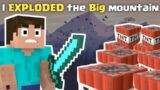 I EXPLODED a Big mountain in Minecraft #shorts #minecraft