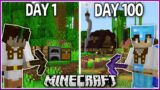 I Played Minecraft for 100 Days.. (1.16 Survival)