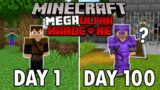 I Survived 100 Days in Mega Ultra Hardcore Minecraft… Minecraft Hardcore 100 Days