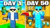 I Survived 50 Days On Lava In Minecraft