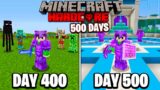 I Survived 500 Days in HARDCORE Minecraft…