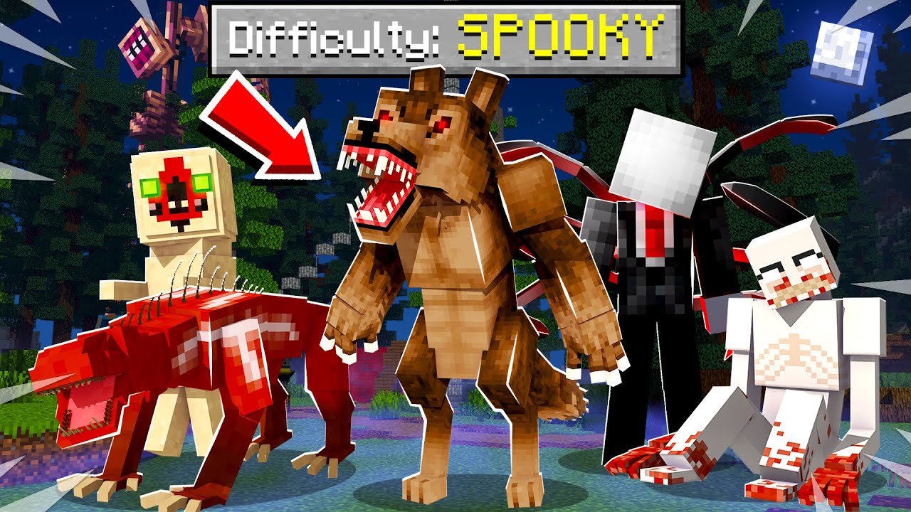 I Added Spooky Mode Difficulty To Minecraft Minecraft Videos