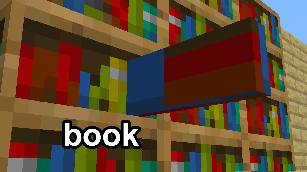 I took a book out of a Minecraft bookshelf - Minecraft videos