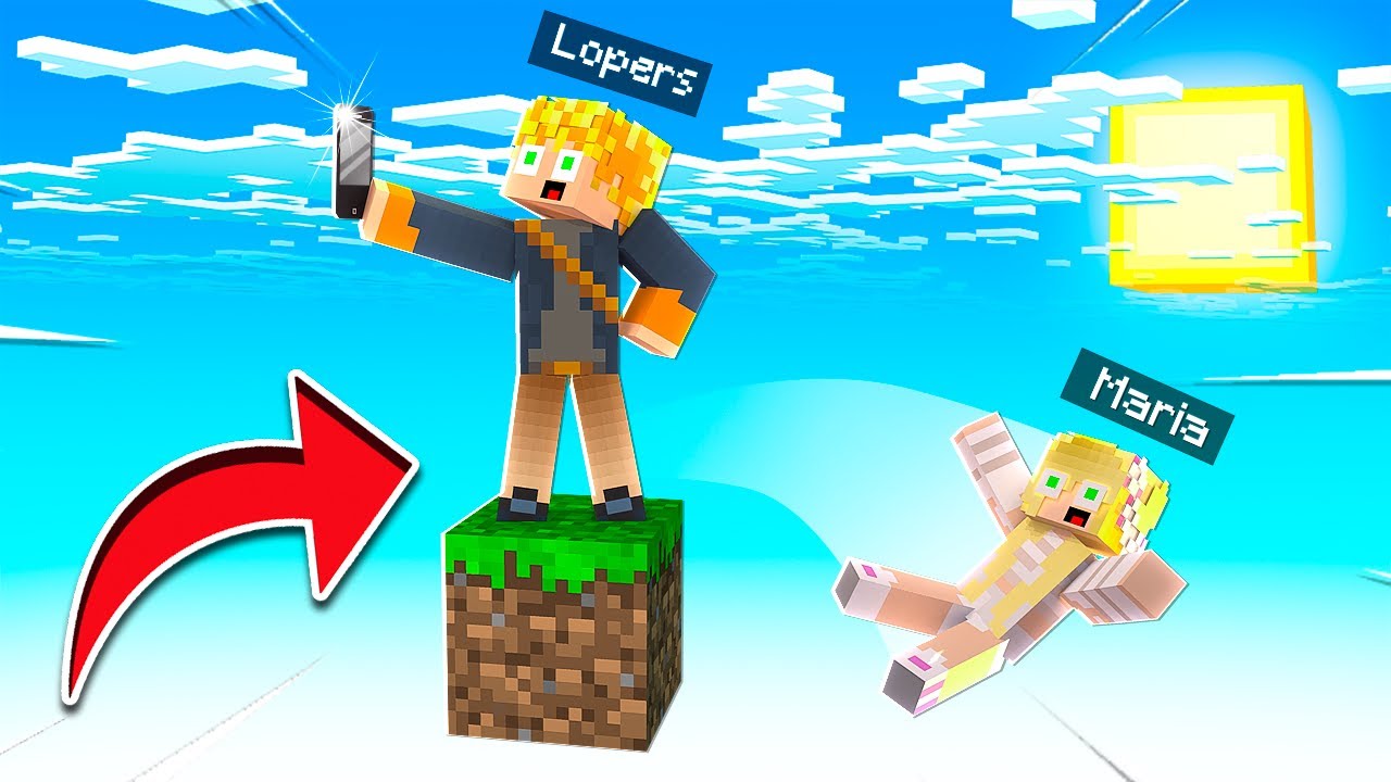 Lopers E Maria Sobrevivendo Em Apenas 1 Bloco No Minecraft Minecraft