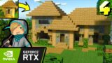 Let's Play Minecraft RTX Episode 4 | Starter House Transformation