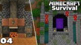 Let's Play Minecraft Survival : Jungle Temple NETHER PORTAL! Episode 4